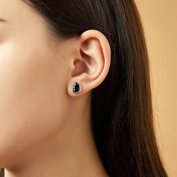 Set of 7 Multicolor Sterling Silver WaterDrop Stud Earrings with AAA CZ for Wome - Picture 5 of 7